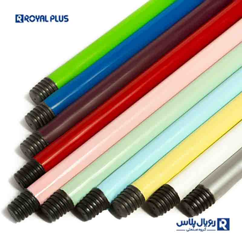 royal plus metal broom handle دسته فلزی جارو 120 سانت رویال پلاس با روکش پلاستیک صاف